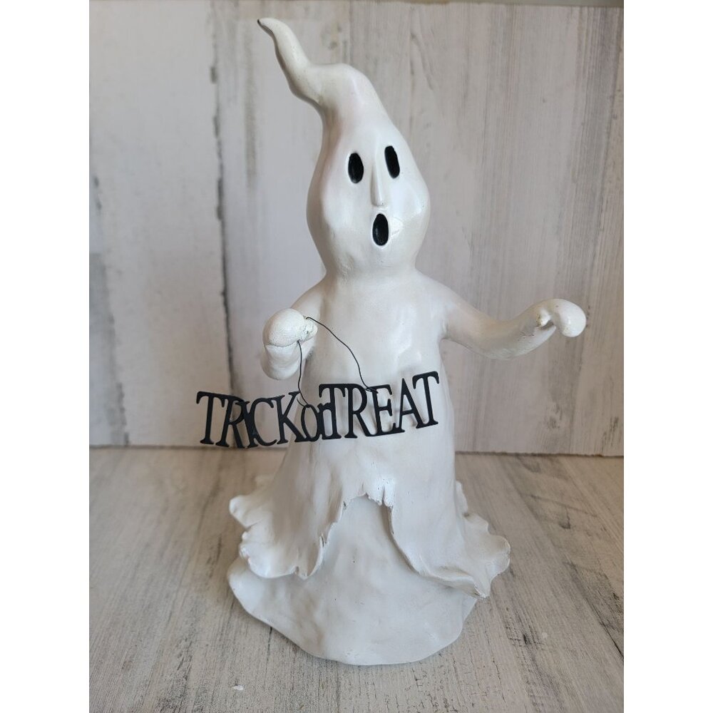 Kirkland rustic trick or treat AS IS ghost Halloween‎ figure Xmas Decor